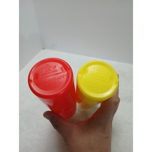 TableCraft Diner Waitress Ketchup Mustard Squeeze Bottles Set 12 oz G-112 - Picture 4 of 5